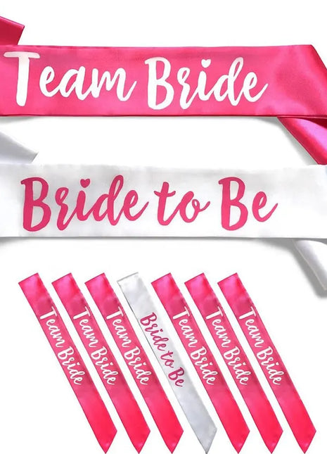 7 pc Team Bride Sash Kit