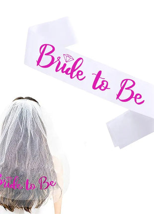 Bride to Be Veil & Sash combo