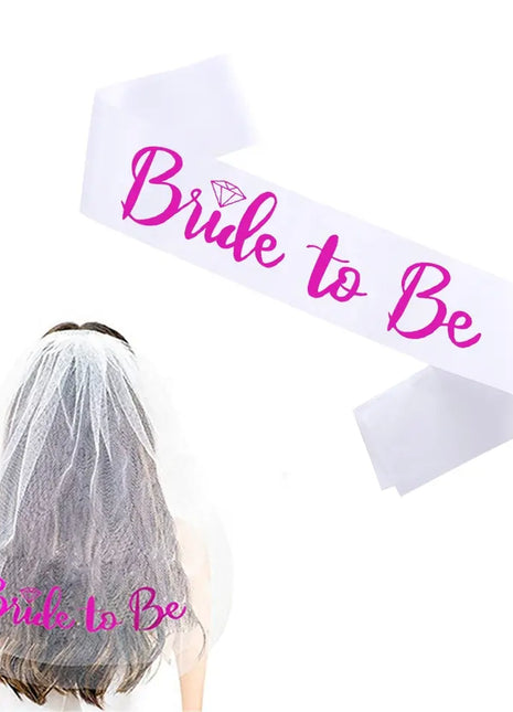 Bride to Be Veil & Sash combo