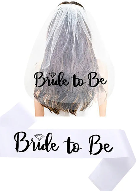 Bride to Be Veil & Sash combo