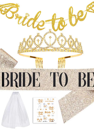 5 piece Bride to Be Set - Gold