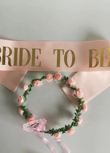 Bride to Be Sash & Flower Crown