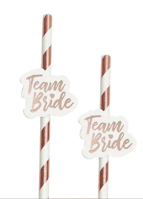 Biogradeable Team Bride Straws
