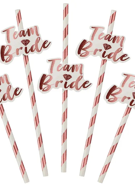 Biogradeable Team Bride Straws