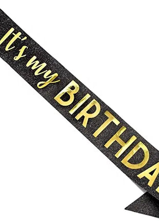black its my birthday sash