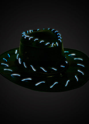 Leatherette Light Up Cowboy Hat