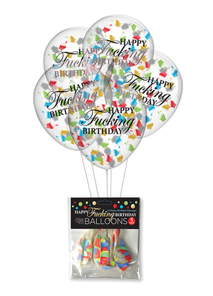 Happy Fucking Birthday Confetti Balloons