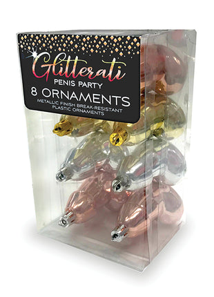 Glitterati Penis Metallic Ornaments