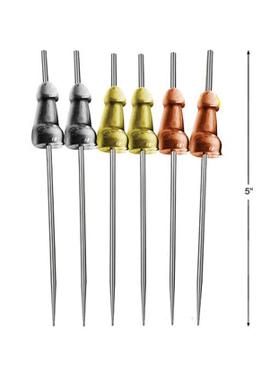 Glitterati Penis Hor D'Oeuvre Picks - Set of 6