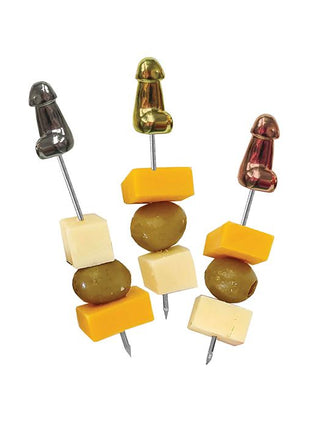 Glitterati Penis Hor D'Oeuvre Picks - Set of 6