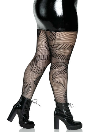 Plus Snake Net Tights