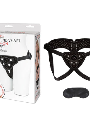 Lux Fetish Velvet Strap-On Corset Harness