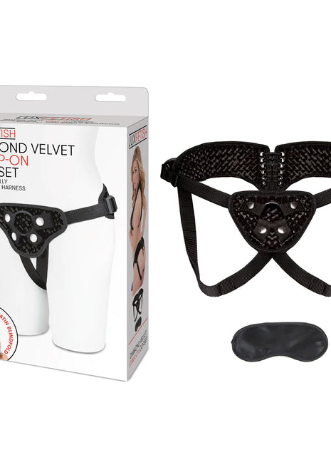 Lux Fetish Velvet Strap-On Corset Harness