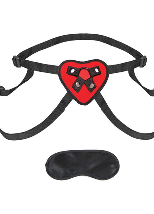 Lux Fetish Red Heart Strap on & Dildo Set