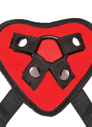 Lux Fetish Red Heart Strap-On Harness