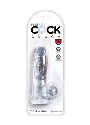 King Cock Clear 5" Cock With Balls