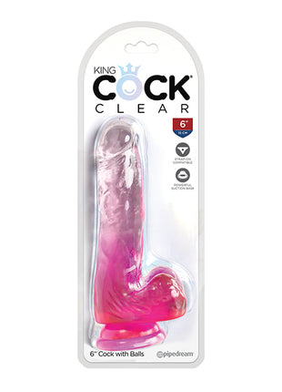 King Cock Clear 6" Cock With Balls