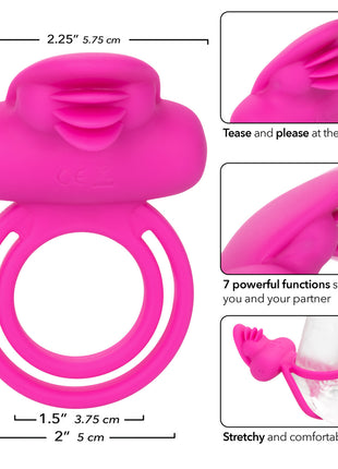 Silicone Rechargeable Dual Clit Flicker Enhancer