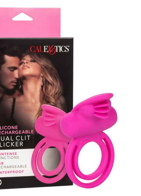 Silicone Rechargeable Dual Clit Flicker Enhancer