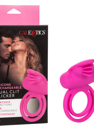 Silicone Rechargeable Dual Clit Flicker Enhancer