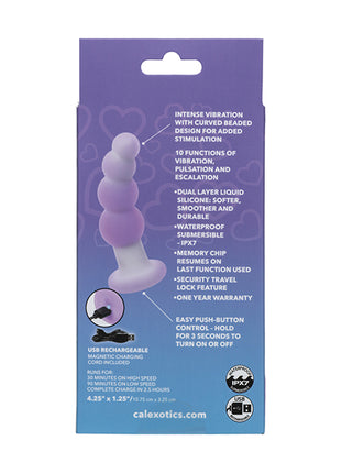 Lavender Haze Beaded Curved Anal Probe