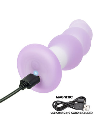 Lavender Haze Beaded Curved Anal Probe