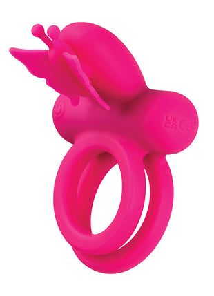 Silicone Rechargeable Butterfly Dual Ring