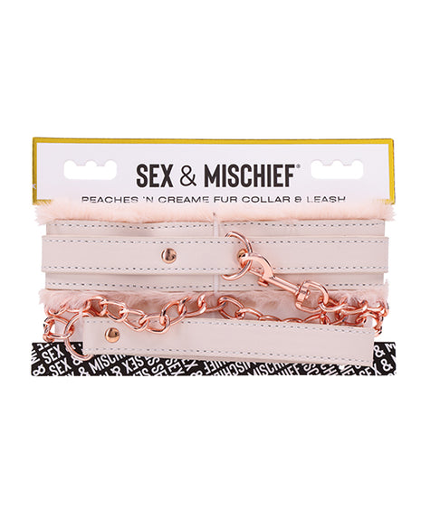 Sex & Mischief Peaches 'n CreaMe Fur Collar & Leash 🍑