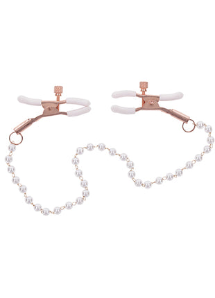 Sex & Mischief Peaches 'n CreaMe Pearl Nipple Clamps 🍑