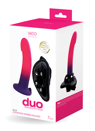 VeDO Duo Silicone Dildo with Harness