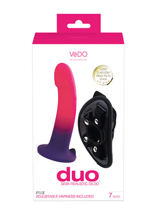 VeDO Duo Silicone Dildo with Harness