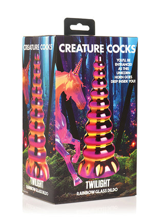 Creature Cocks Twilight Rainbow Glass Dildo