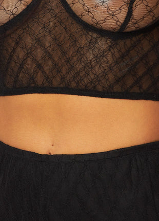 Camile See Through Crop Top & Pants Set