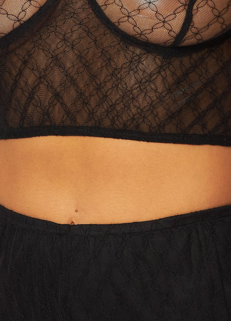 Camile See Through Crop Top & Pants Set