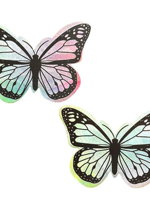 Rainbow Sherbet Tie Dye Velvet UV Butterfly Pasties