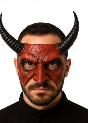 Red Horned Devil Mask