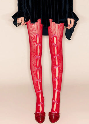 Punk Bowknot Stockings