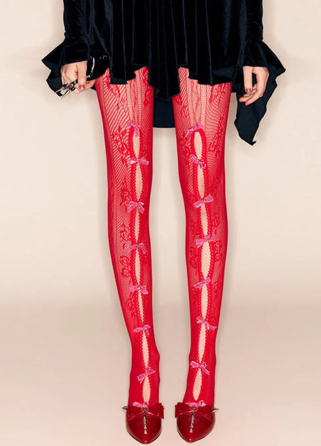 Punk Bowknot Stockings