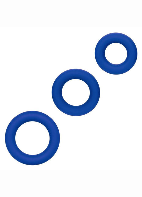 Admiral Universal Silicone Cock Ring - Blue - Set