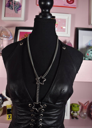 Silver Star Ring Slip Chain