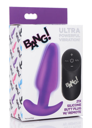Bang! 21X Vibrating Butt Plug With Remote