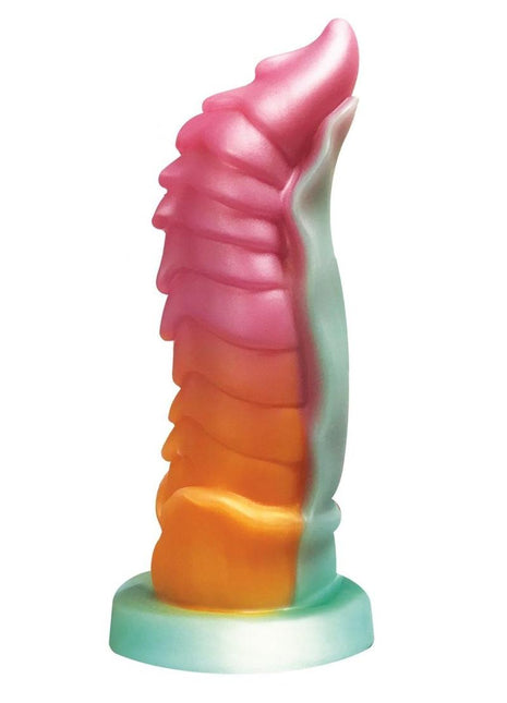 Alien Nation Neptune Silicone Dildo - Magenta/Orange/Purple