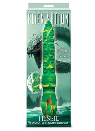 Alien Nation Nessie Rechargeable Silicone Vibrator - Green/Yellow