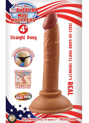 All American Mini Whoppers Straight Dildo - Caramel - 4in