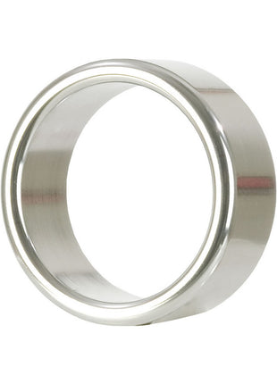 Alloy Metallic Cock Ring - Metal/Silver - Large - 1.75in