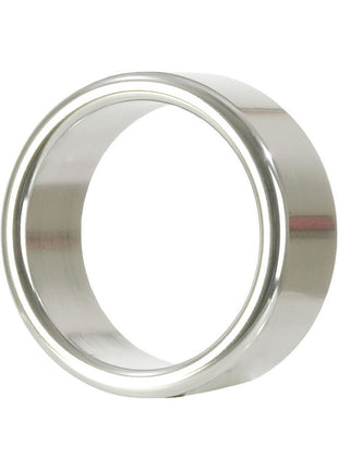 Alloy Metallic Cock Ring - Metal/Silver - Medium - 1.5in