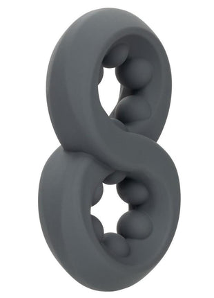 Alpha Liquid Silicone Beaded Crazy 8 Cock Ring
