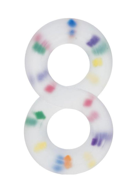 Alpha Liquid Silicone Crazy 8 Party Ring - Multicolor