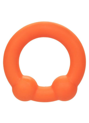 Alpha Liquid Silicone Dual Ball Ring - Orange