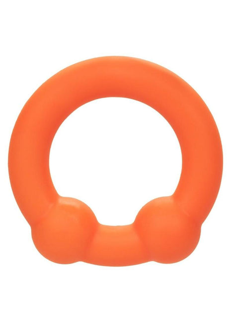 Alpha Liquid Silicone Dual Ball Ring - Orange